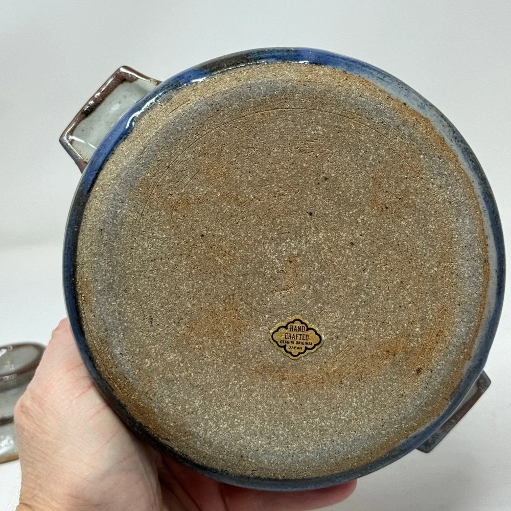 Handmade Ceramic Casserole Pot with Lid Rustic Stoneware Kitchenware‎ Farmhouse